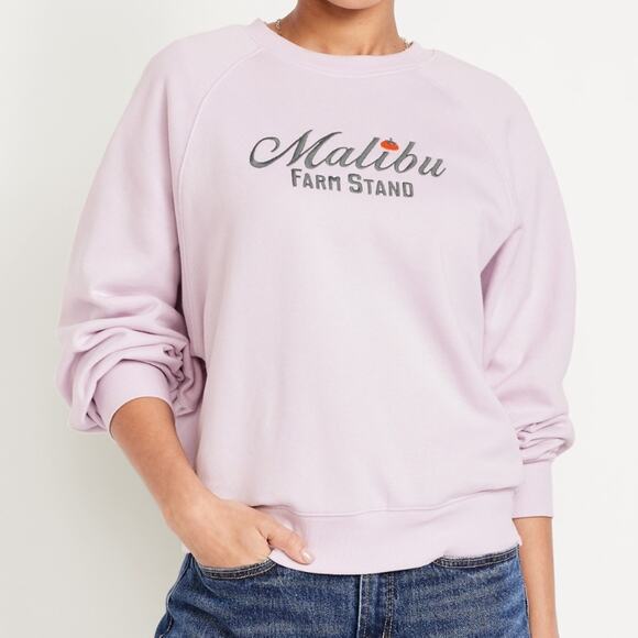 Old Navy Tops - Old Navy Lavender Malibu Farm Stand SoComfy Crew-Neck Graphic Sweatshirt